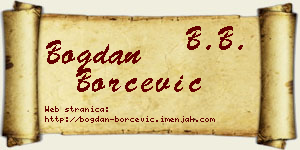 Bogdan Borčević vizit kartica